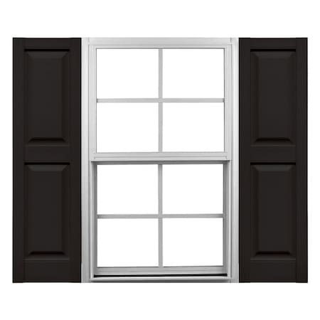 Ekena Millwork Mid-America Vinyl, Standard Size Williamsburg Double Panel Shutters, 21459002, PR 00021459002